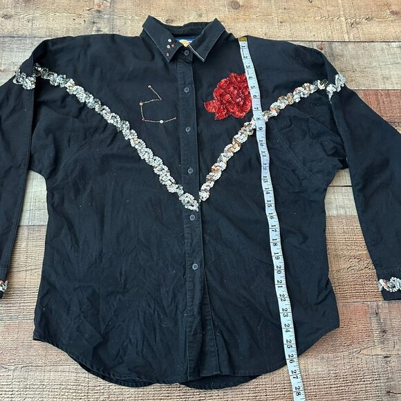 Cricket by the Creek Womens Western Rodeo Queening Long Sleeve Button Up Shirt - Picture 8 of 15